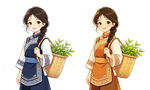 两位采茶少女