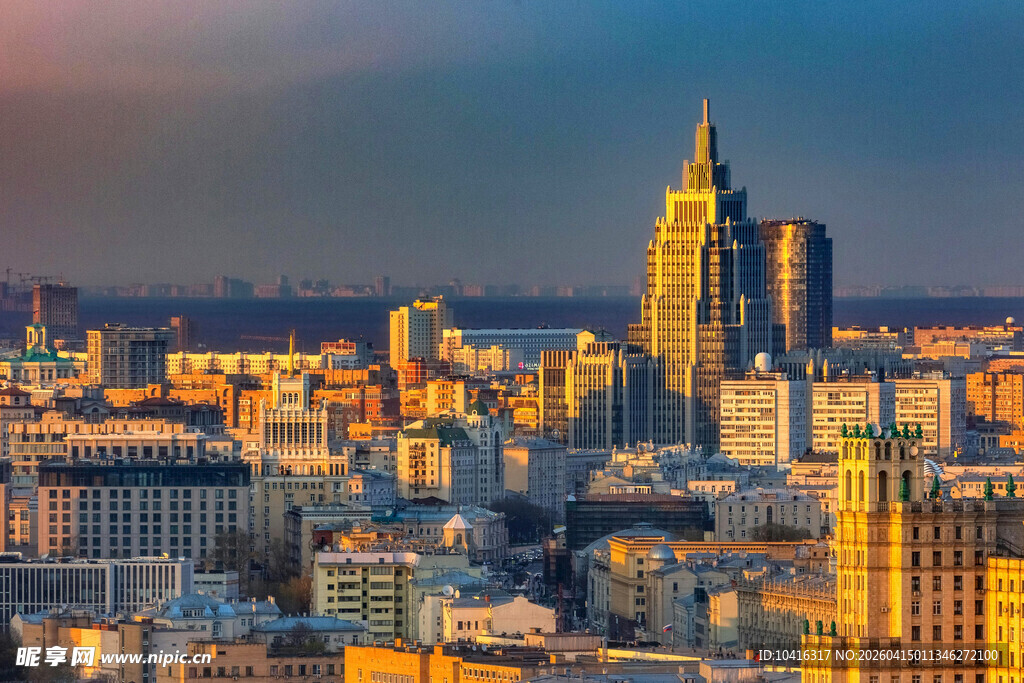 黄昏下的莫斯科
