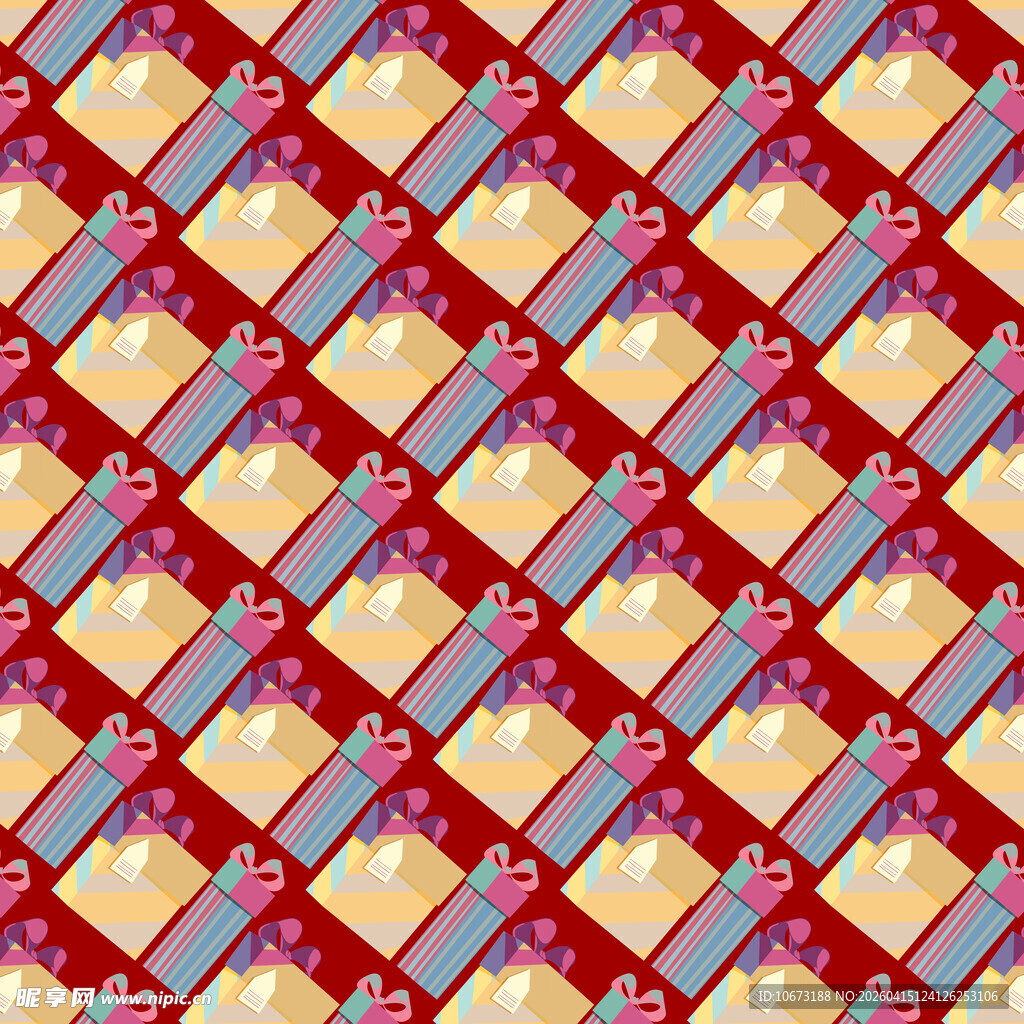 黄色系礼盒图案背景图片