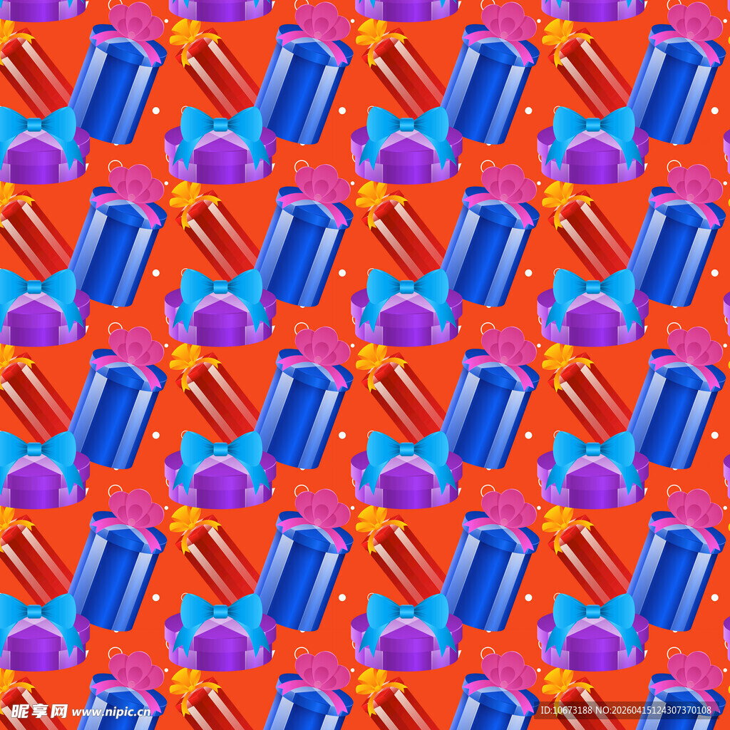 多彩礼盒图案背景图片