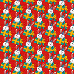 绿色兔子礼盒图案背景图片