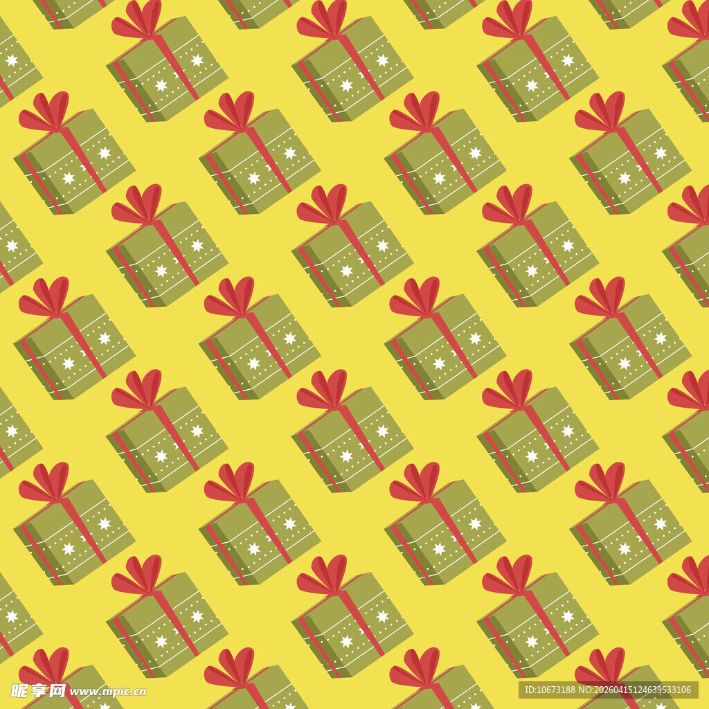 绿色礼盒图案背景图片