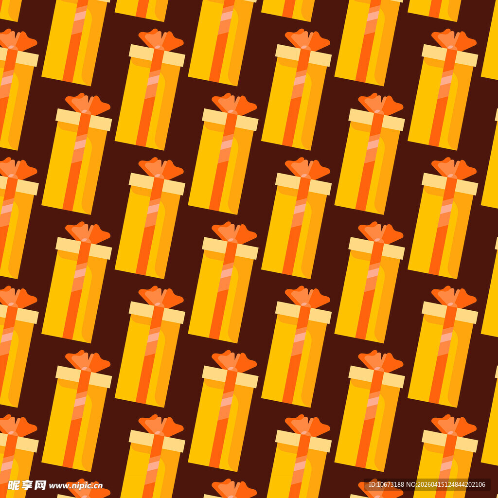 橙色礼盒图案背景图片