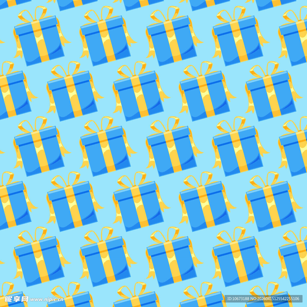 蓝色礼盒图案背景图片