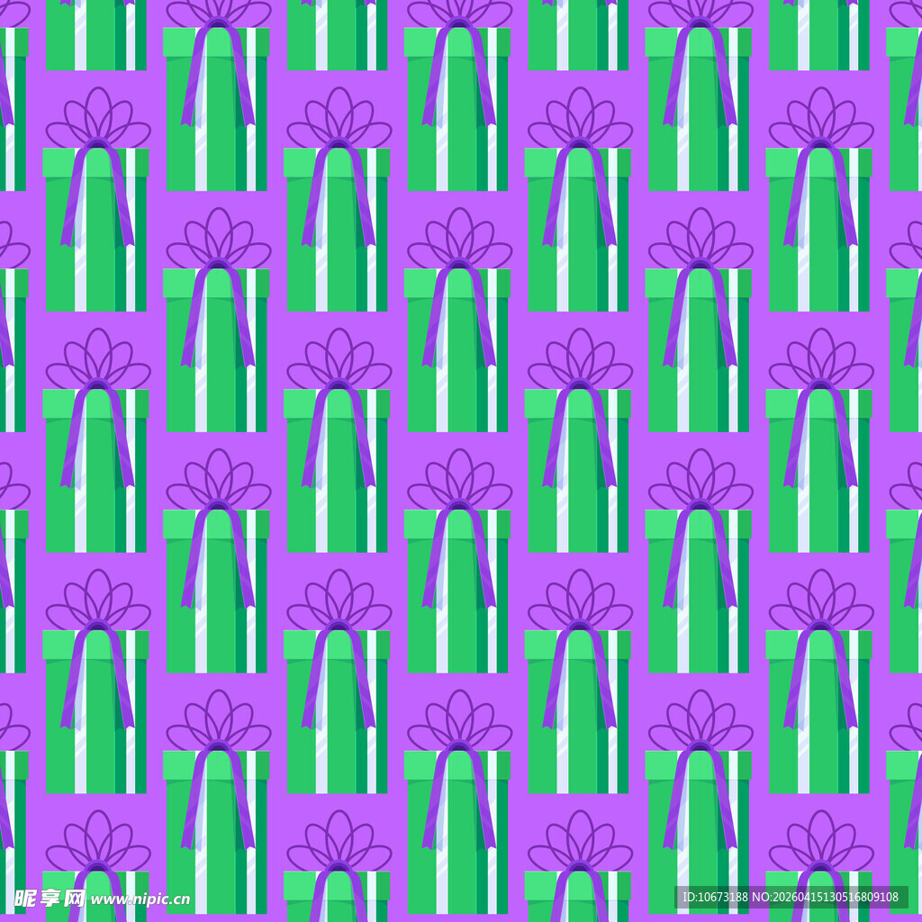 绿色礼盒图案背景图片