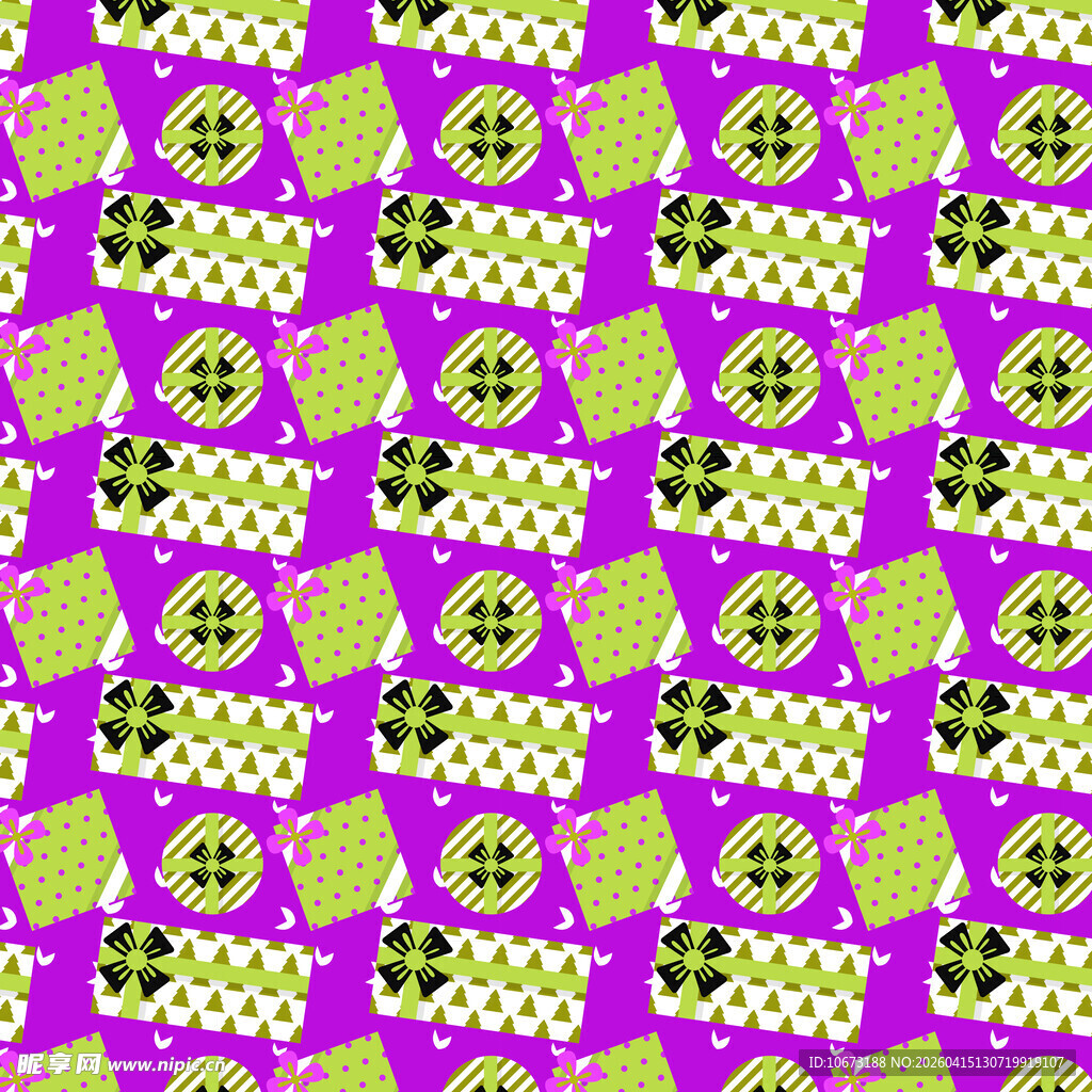 圣诞礼盒图案背景图片