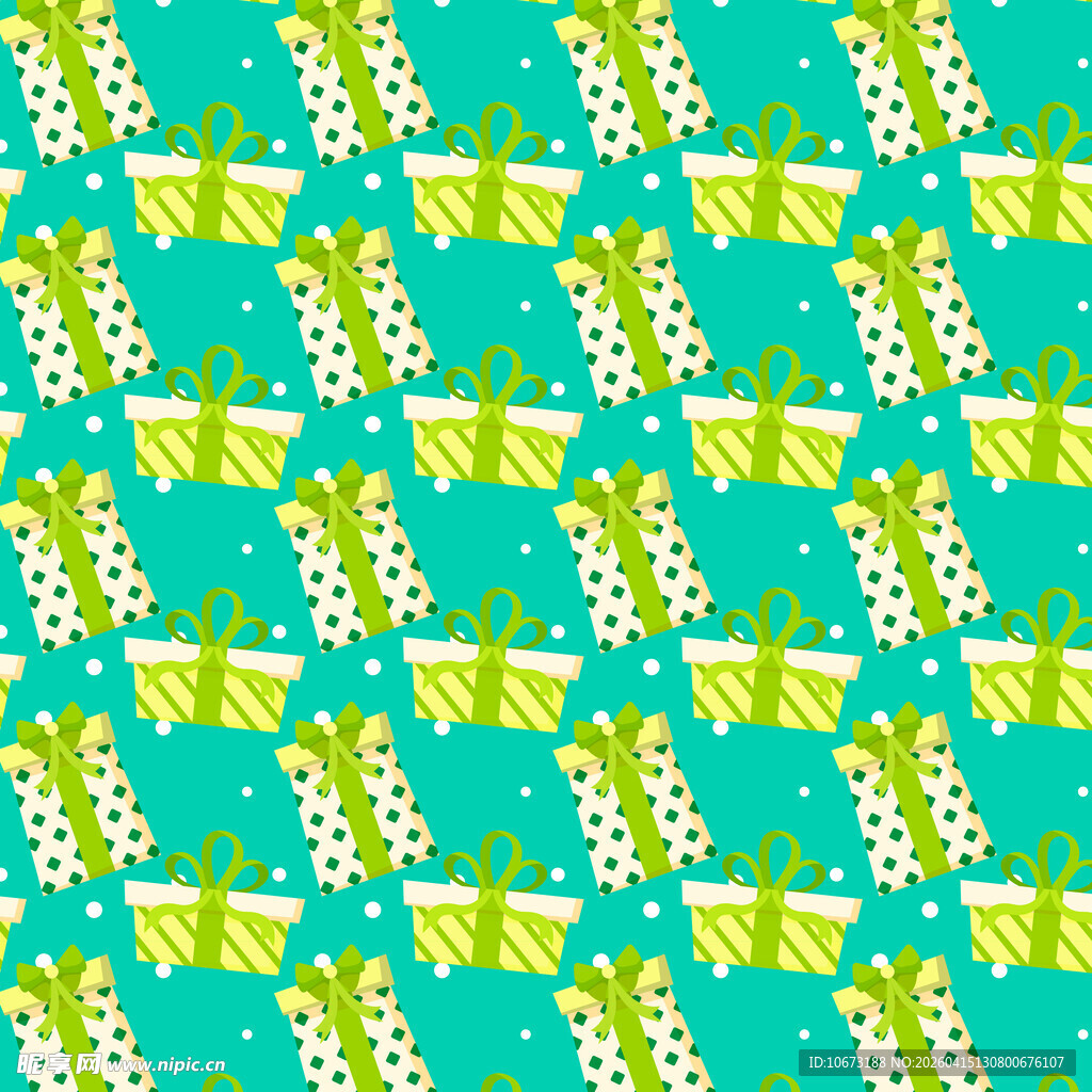 绿色礼盒图案背景图片