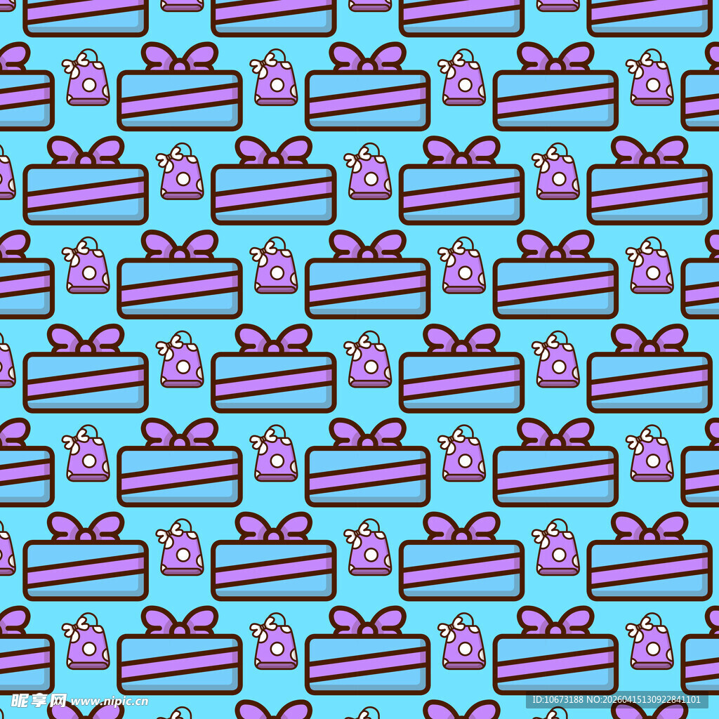 蓝紫色礼盒图案背景图片