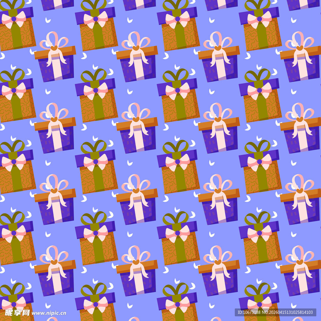 多彩礼盒图案背景图片