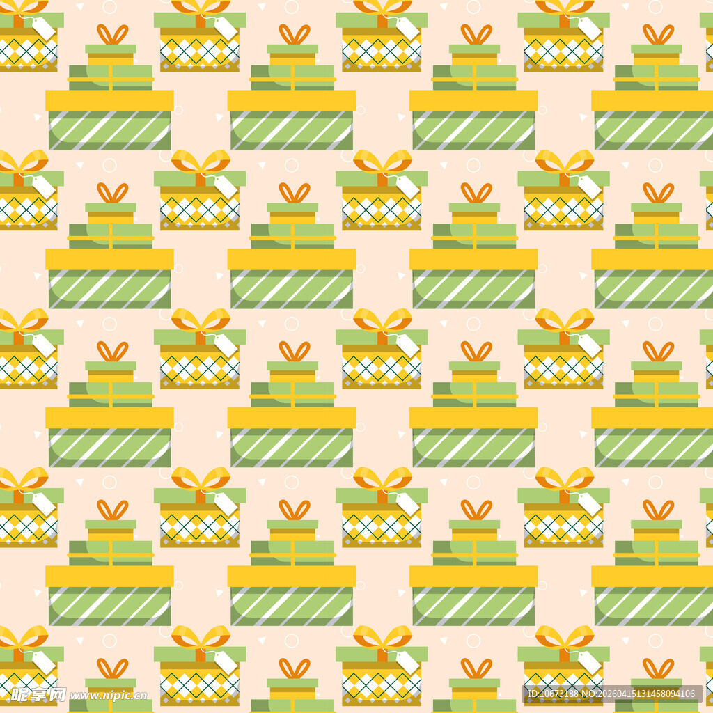绿色条纹礼盒图案背景图片