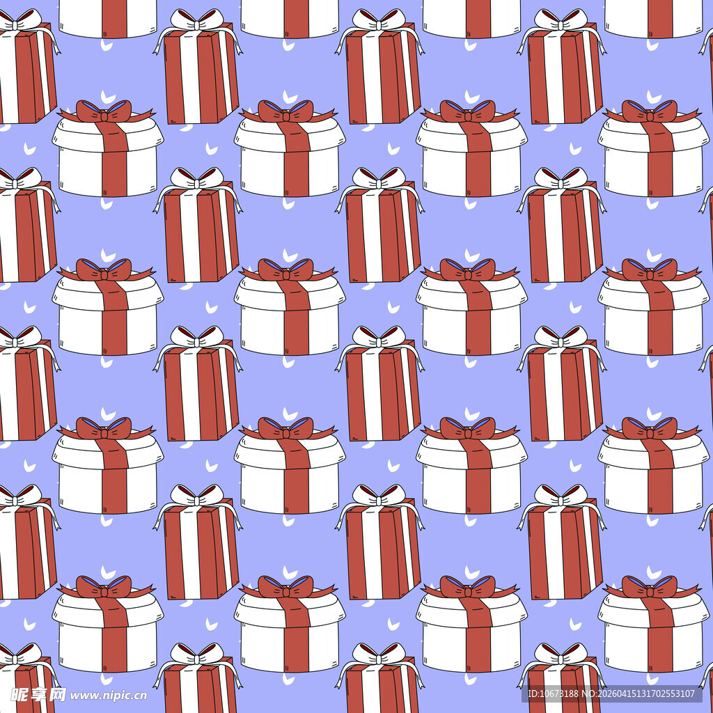 白红色礼盒图案背景图片