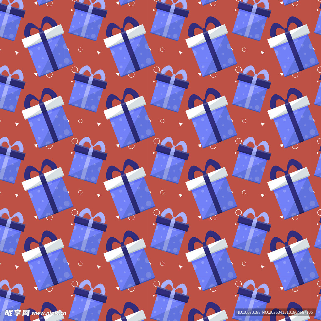 蓝色礼盒图案背景图片