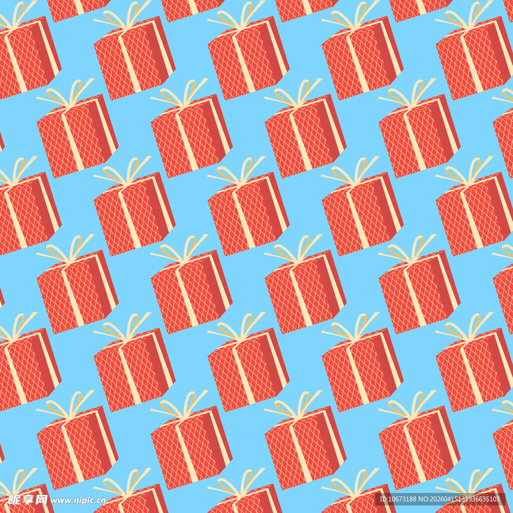 红色礼盒图案背景图片