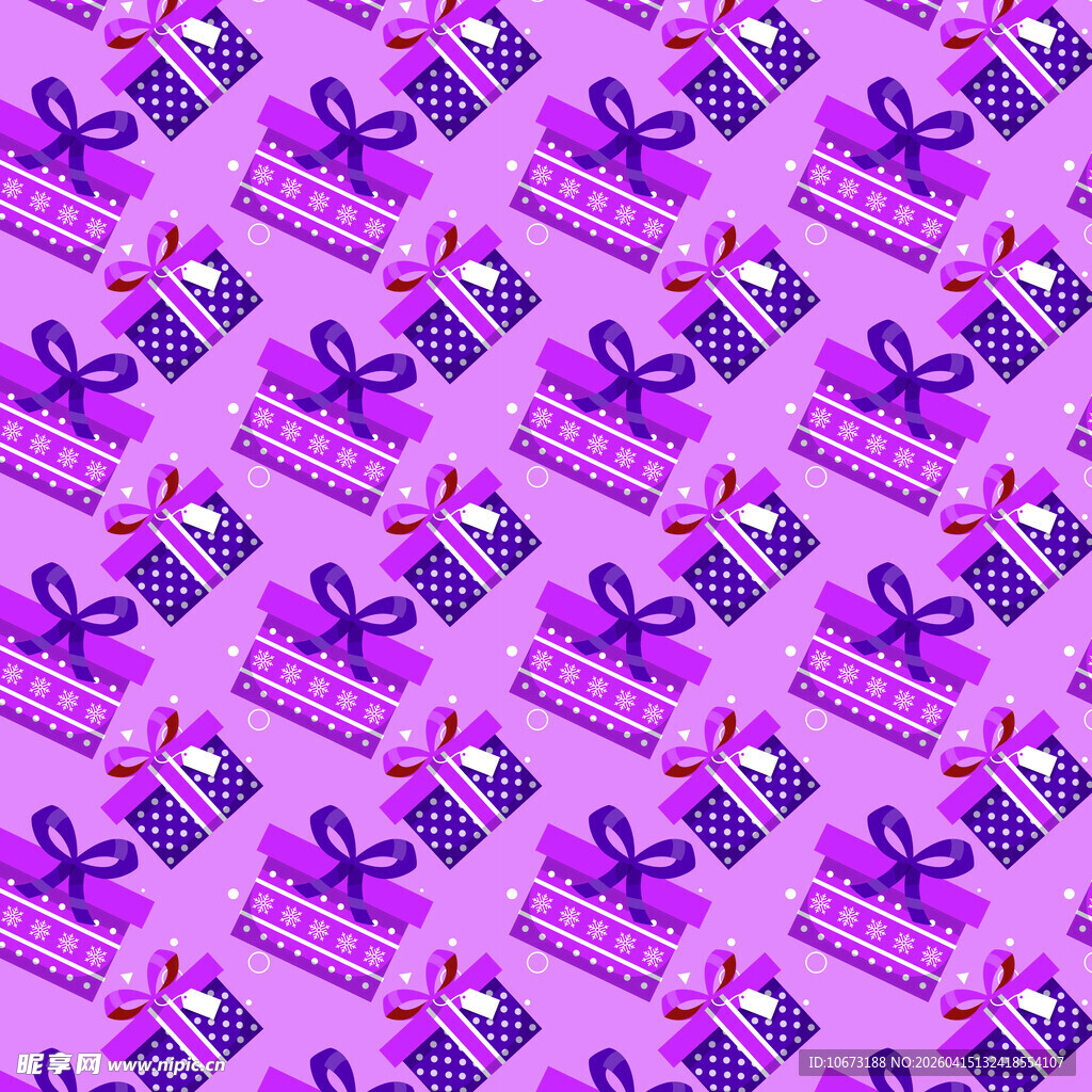紫色礼盒图案背景图片
