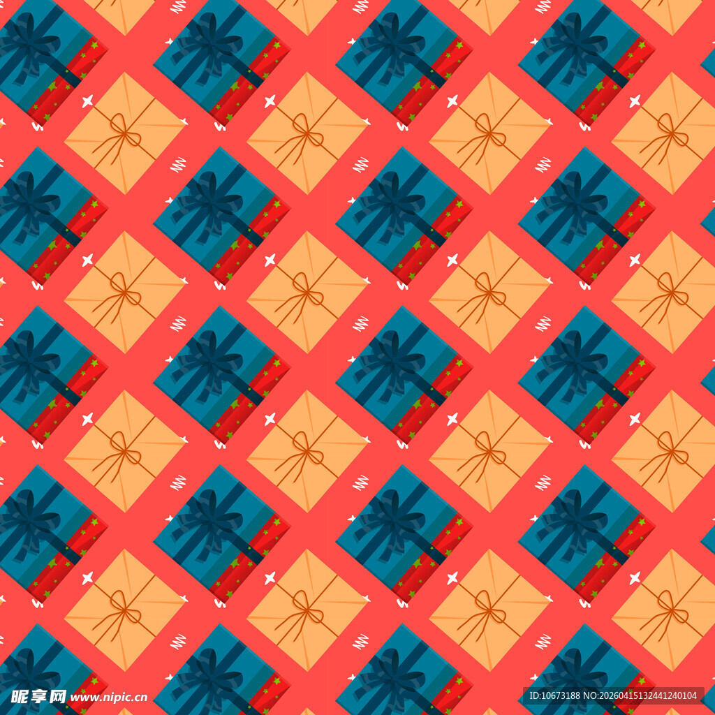 多彩礼盒图案背景图片