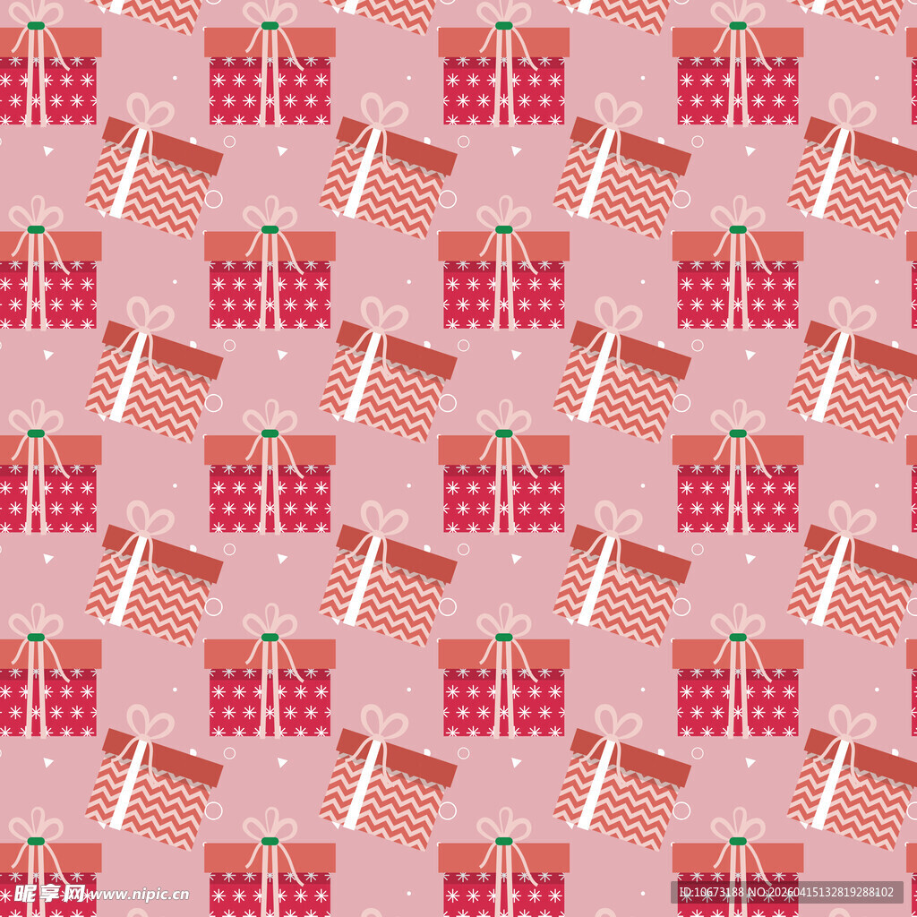 红色波纹礼盒图案背景图片