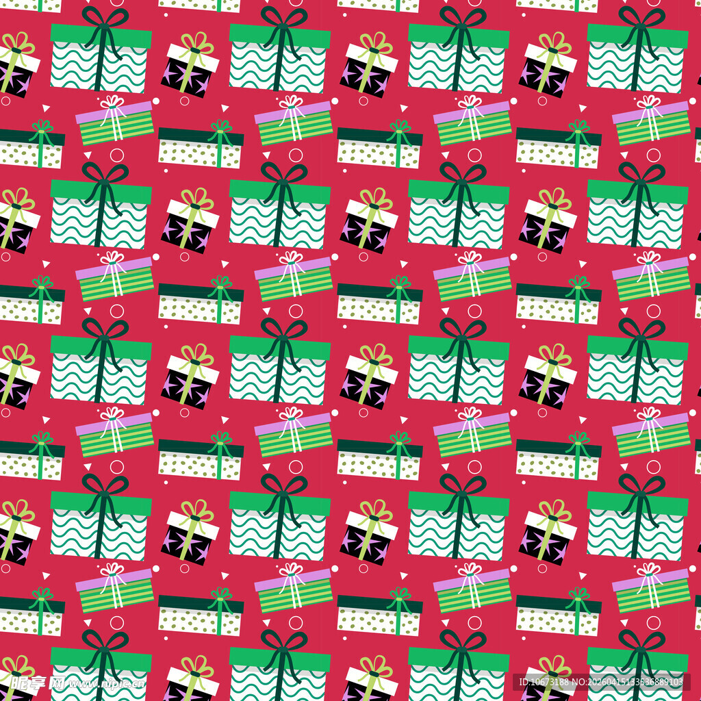 多彩礼盒图案背景图片