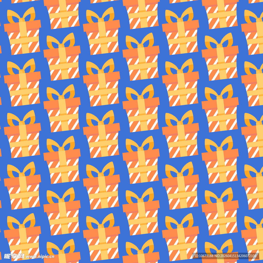 橙色条纹礼盒图案背景图片