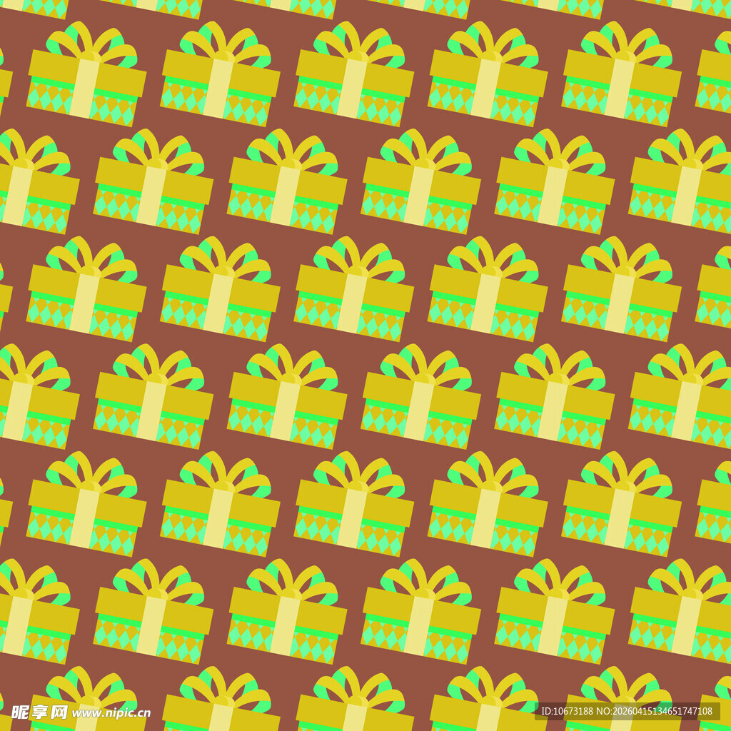 绿色礼盒图案背景图片