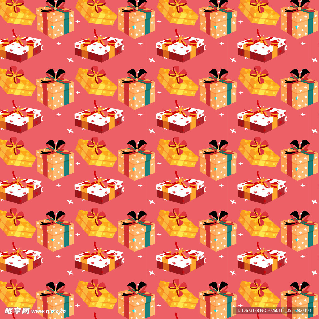 橙色礼盒图案背景图片