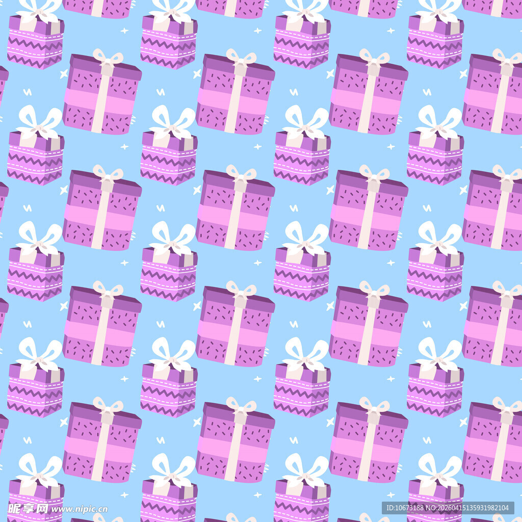 紫色礼盒图案背景图片