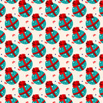 圆形绿色礼盒图案背景图片