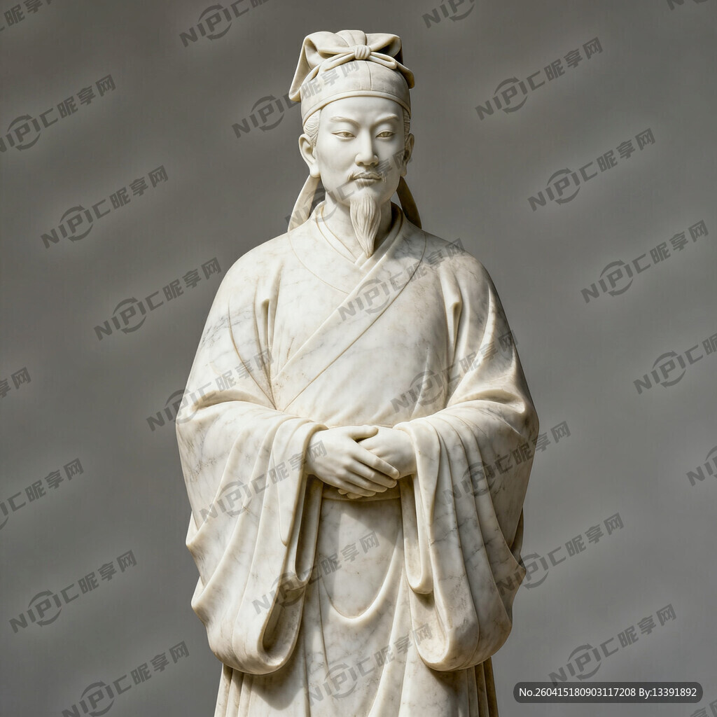 生成一张全身像雕像