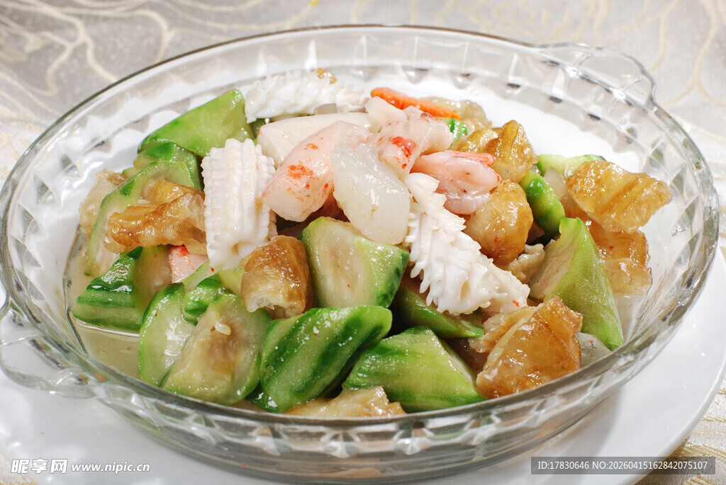 海味丝瓜烧油条 元例