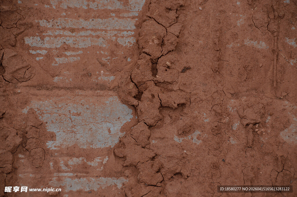 红褐色墙面纹理特写