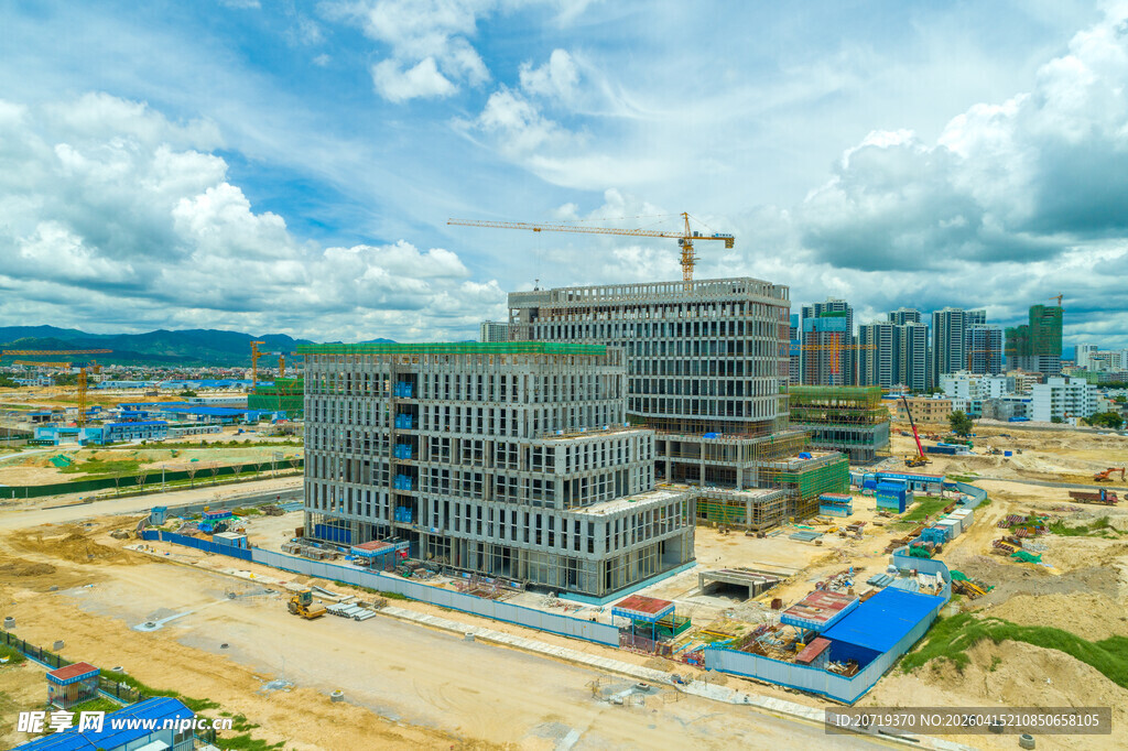 城市在建建筑施工现场