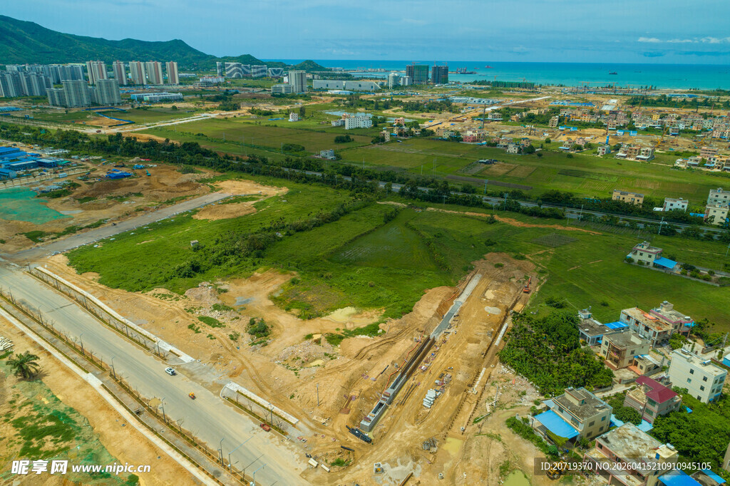 海滨在建区域俯瞰景象