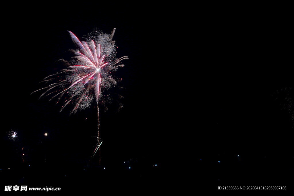绚丽烟花夜空绽放