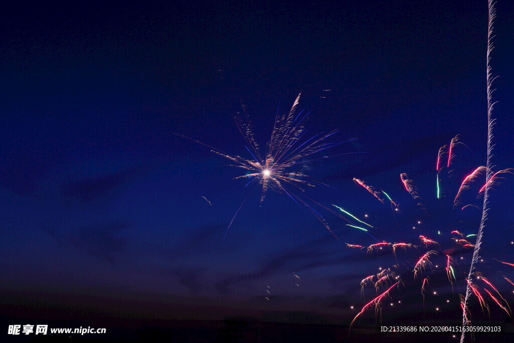 绚丽烟花夜空绽放