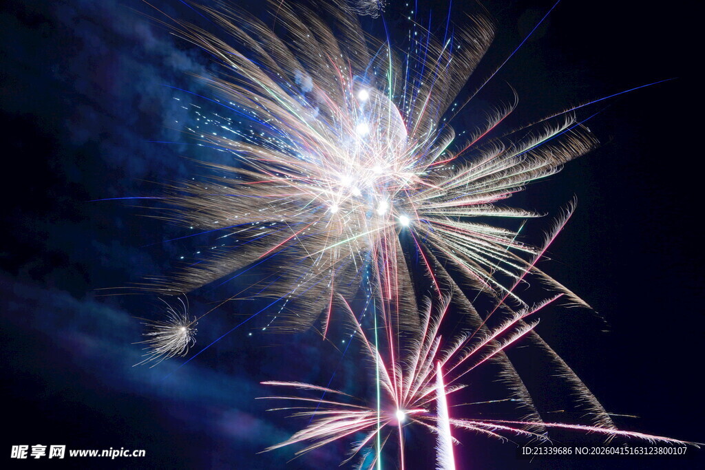 绚丽烟花夜空绽放