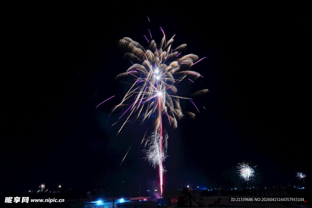 绚丽烟花夜空绽放