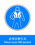 必须穿救生衣标识