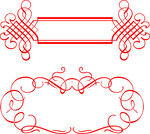 红色精美装饰性边框图案