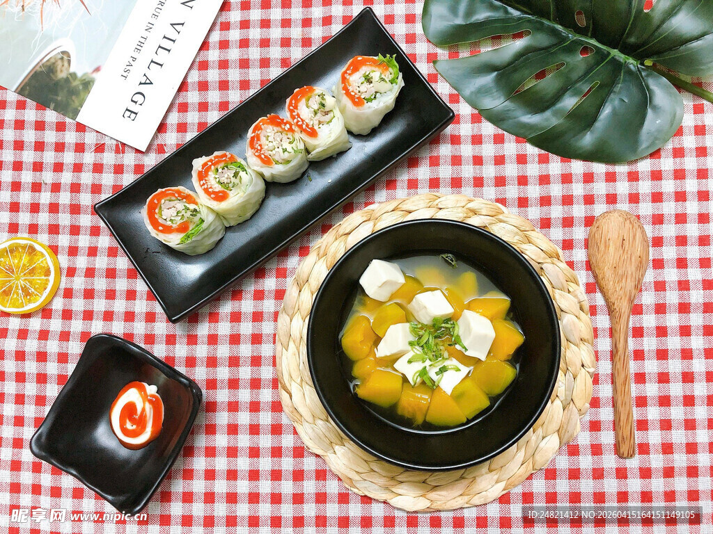 美味日式料理摆盘展示