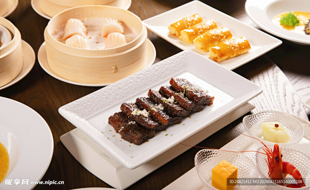 多样中式点心美食展示