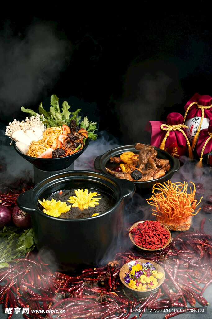 丰盛火锅美食盛宴