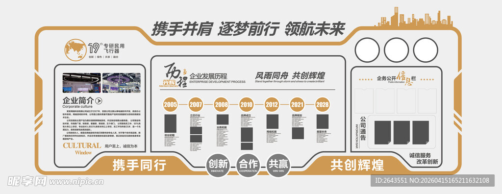 企业展厅历程简介时间轴文化墙