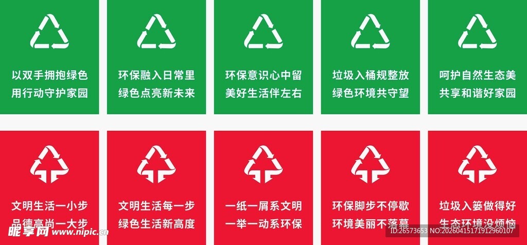 垃圾分类标识牌展示