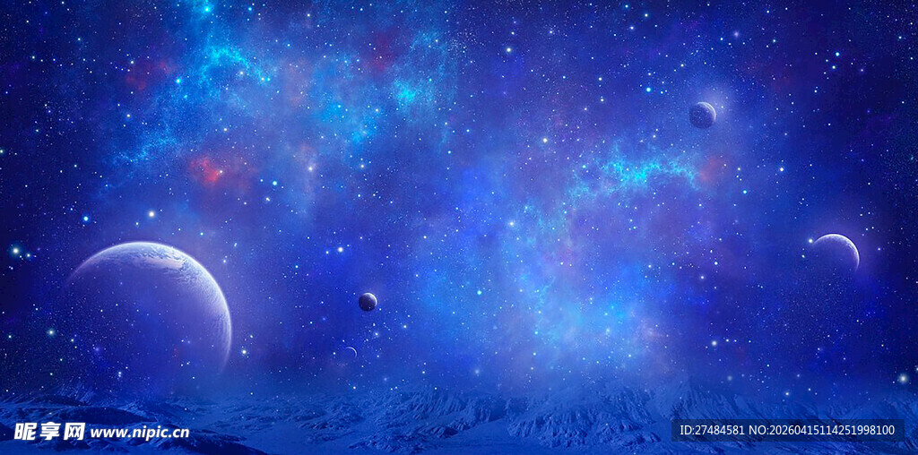 梦幻绚丽的深邃宇宙景观