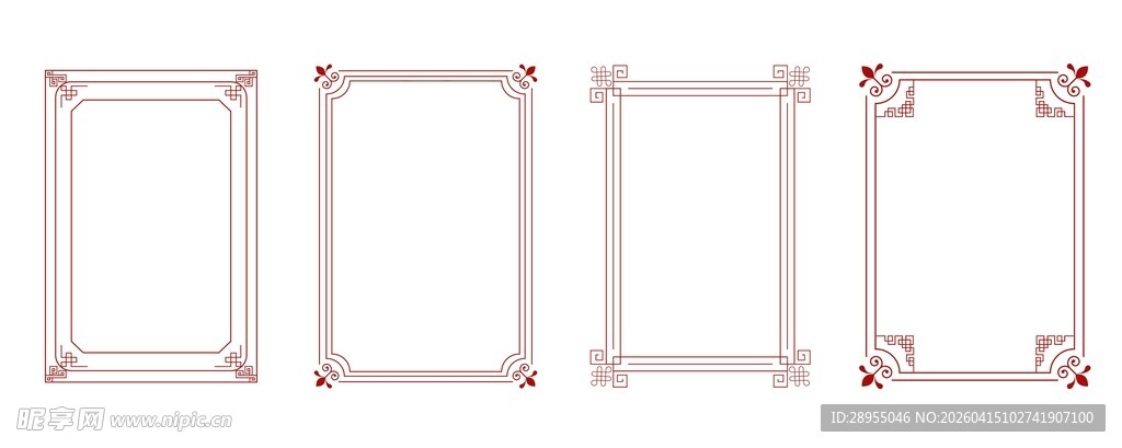 中式边框素材