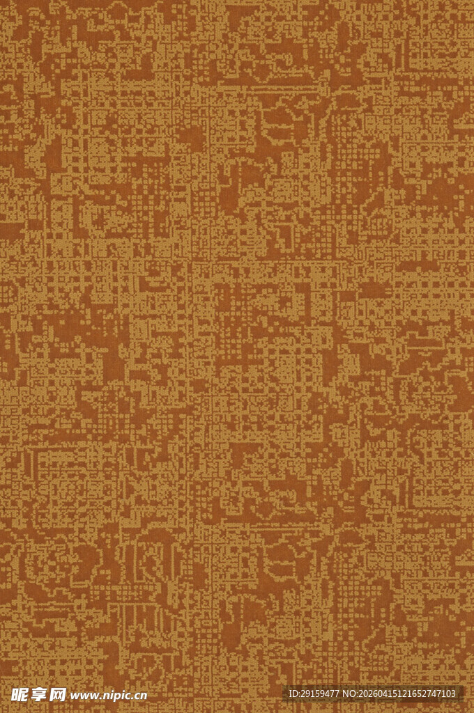 复古棕色调中式花纹布料