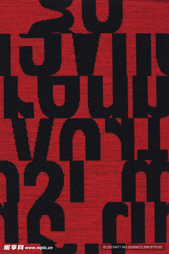 红色背景数字艺术图案