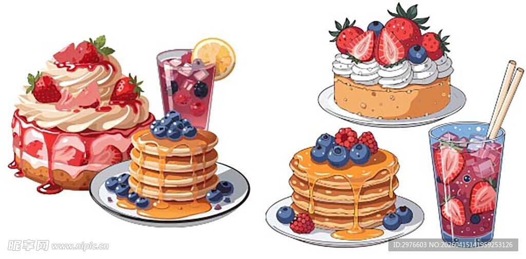 美味甜点与饮品组合