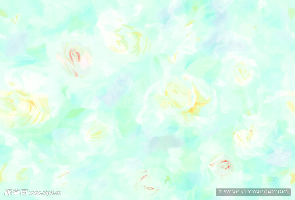 淡彩花卉水彩背景图