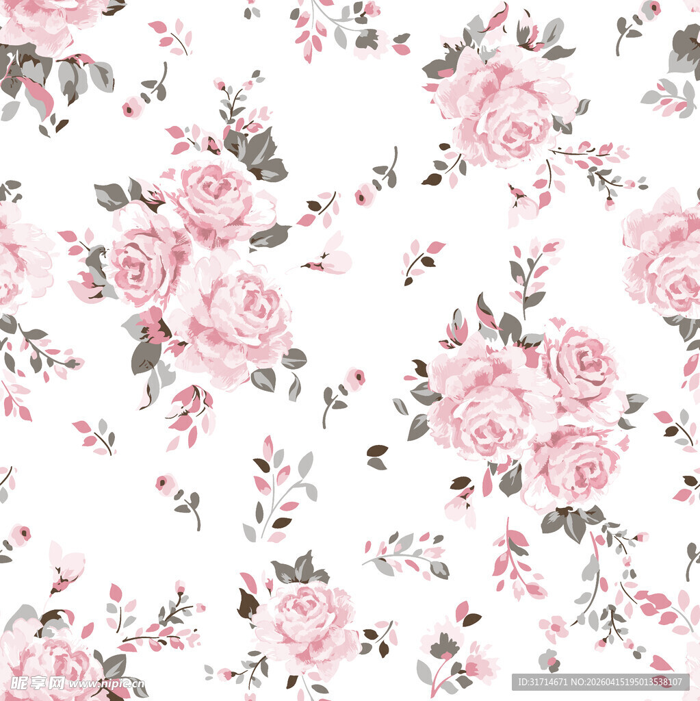 粉色玫瑰花卉图案背景