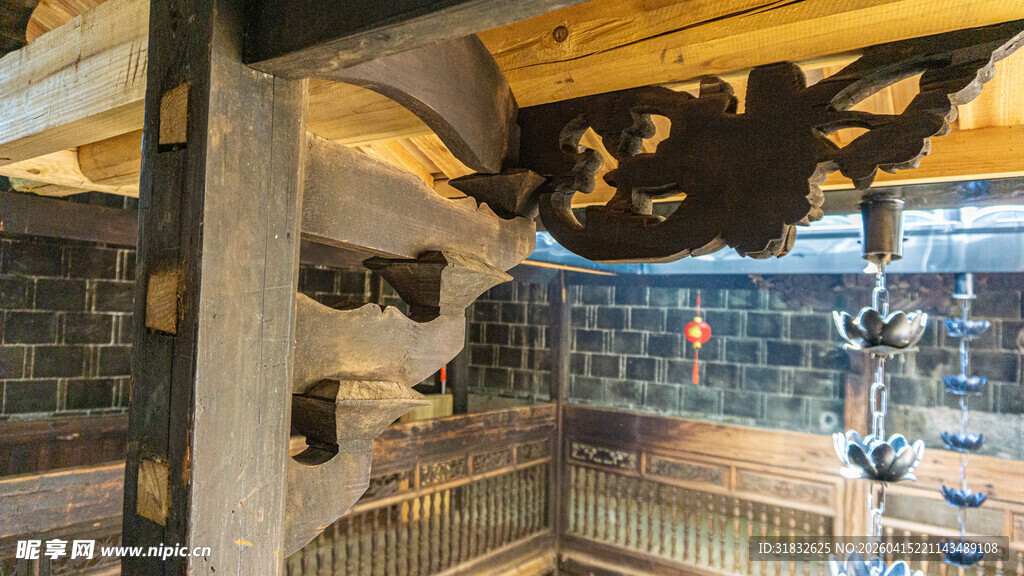 中式古风室内场景一角